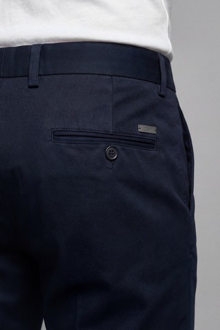 Bisse Lacivert Fermuarlı Klasik Saten Spor Pantolon Pns25k25205 D39