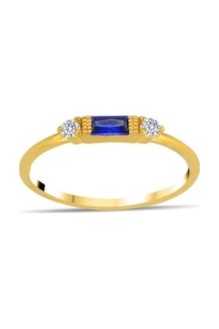 Pırlanta Daphny Vintage Safir Yüzük - Idl Sertifikalı Gold