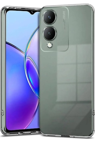 Vivo Y17s Kılıf Kamera Korumalı Silikon Şeffaf Kapak