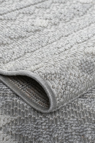 Modern Doğal Taban Saçaklı Salon Koridor Mutfak Çocuk Oturma Odası Halı Yolluk 7107 Kemik Gri Krem
