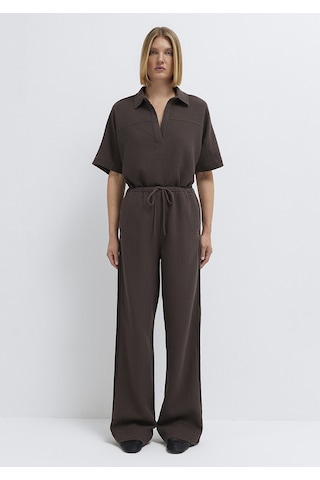 Mavi - Kahverengi Geniş Paça Pantolon 1011200-71603