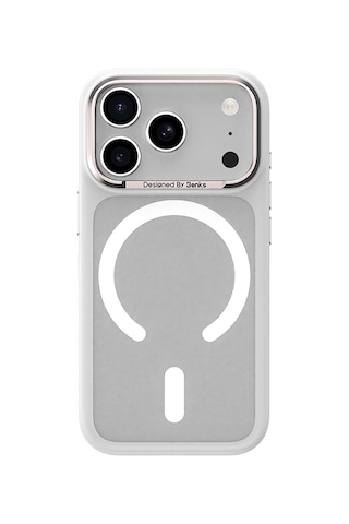 Apple Uyumlu iPhone 17 Pro Kılıf M-safe Şarj Özellikli Benks Mist C-magnet Kapak Beyaz Beyaz