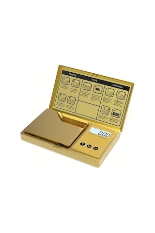 Fastbuy Wangxi Altın 0.01g 200g Dijital Cep Terazisi 7 Birim Tara Hassas Gram Ölçer Lcd Mutfak Terazisi Altın