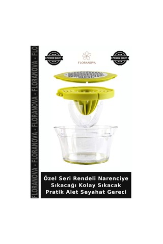 Özel Seri Rendeli Narenciye Sıkacağı Kolay Sıkacak Pratik Alet Seyahat Gereci Çok Renkli