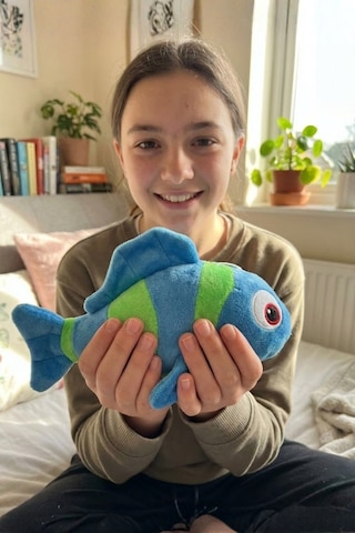 Yeşil-mavi Sevimli Balık Peluş Oyuncak 20 Cm - Yumuşak Dokulu Uyku Arkadaşı Çocuk Bebek Hediye