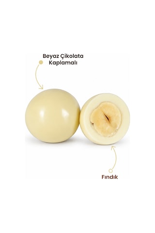 Beyaz Çikolatalı Fındık Draje 250 G