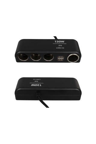 Olesson 1525 12-24v Çift Usb Lı 120w 80cm Kablolu 4 Lü Araç Çakmak Çoklayıcı