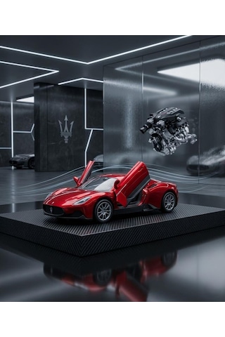 Maserati Mc20 Çek-bırak Model Araba - Açılır Kanat Kapı - 1:24 Ölçekli Metal Oyuncak Araç