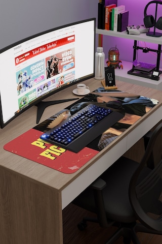 Pulp Fiction Ucuz Roman Tarantino V4 90x40 Xxl Gaming Kauçuk Kaymaz Taban Mouse Pad Fare Altlığı