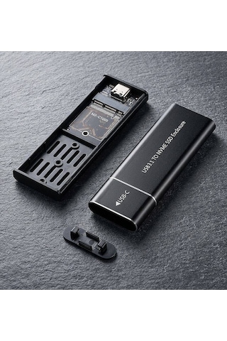 Nbtech Nb-m2001 M.2 Nvme Ssd Kutusu Usb 3.1 10gbps Type-c Yüksek Hızlı Harici Disk Kutusu