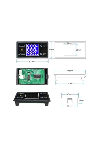 Butu Deek-robot X12872 100v 10a Dijital 250w Güç Ölçer Dijital Ekran Çok Fonksiyonlu Dedektör Voltmetre