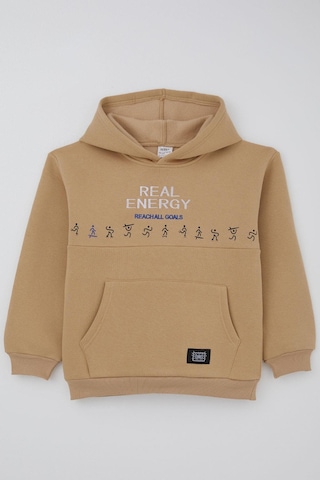 Jabber Erkek Çocuk Sweatshirt Enerji Modu 5-14 Yaş, Bej Bej