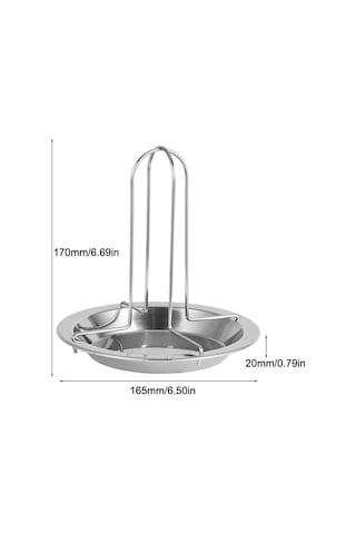 Konesam Dışarıda Kamp İçin Çelik Izgara, Tavuk Pişirme Tepsisi, Islak Et İçin Destekleyici, Lezzeti Artıran Füme Efekti Gümüş