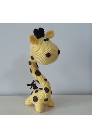 Amigurumi Örgü Oyuncak Zürafaa Sarı 30 Cm