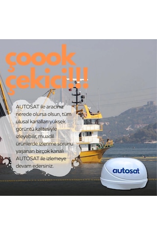 Autosat Sma30 Multi 3 Çıkışlı Marin Ve Karavan Uyumlu Uydu Anteni