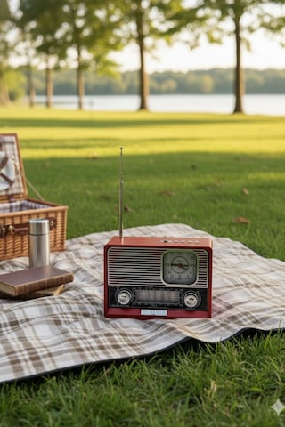 Blackbird Kırmızı Ktf-1647 Nostaljik Ahşap Görünümlü Fm Radyo Usb/tf Kart Mp3 El Feneri