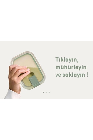 Mepal Easy Clıp Dikdörtgen Saklama Kabı 450 Ml Yeşil