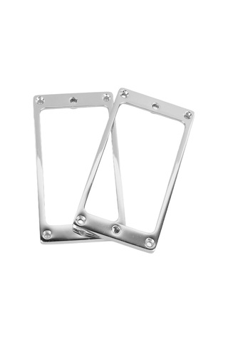 Hfambition Gitar Humbucker Pikap Kafası - Çinko Alyüminyum, Ses Kalitesini Artırır, 2 Adet, Gümüş Renk, 4x4mm Düz Çerçeve