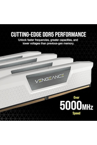 Vengeance Ddr5 Ram 32gb 2x16gb 6400mhz Cl36-48-48-104 1.35v Amd Expo Intel Xmp 3.0 Masaüstü Bellek Beyaz Cmk32g