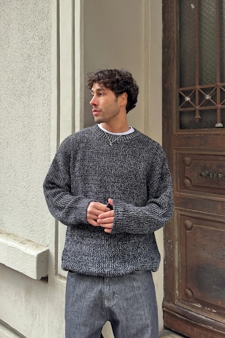 Flaw Örgü Model Triko Kazak Siyah-28497 Siyah
