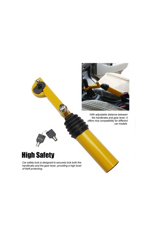 Padalink "evrensel Araç Güvenlik Kilidi - Ayarlanabilir El Freni Ve Vites Kilit Sistemi, 2 Anahtarlı"