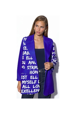 Hiccup Msn Oversize Krep Blazer Ceket Kobalt Mavisi
