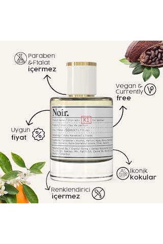 K1 Kadın Edp Parfüm 50 Ml 9% Amber - Çiçeksi