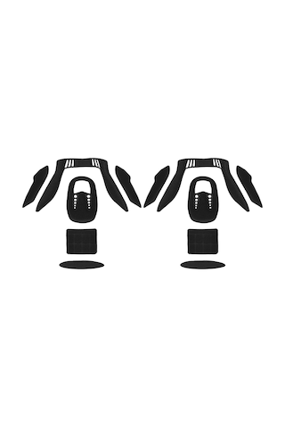 Geeroyoo Çocuk Kaskı İç Astarı Seti - Yb18542 Ve Y11984 Uyumlu, Kalın+ince 2'li Takım, Ter Emici Siyah