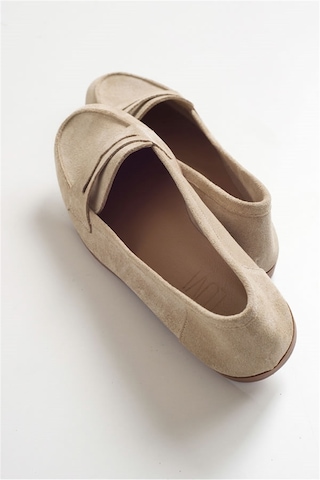 Luvishoes F02 Bej Suet Kadın Babet Bej