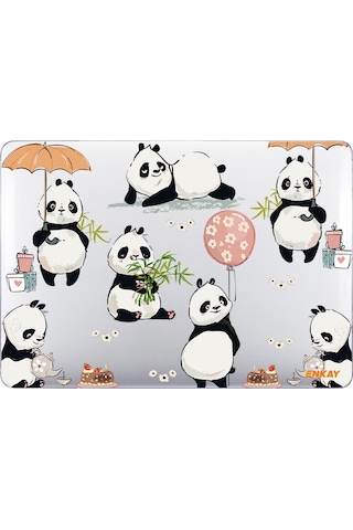 Macbook Pro 16" A2485 Panda Desenli Koruyucu Laptop Kılıfı Panda