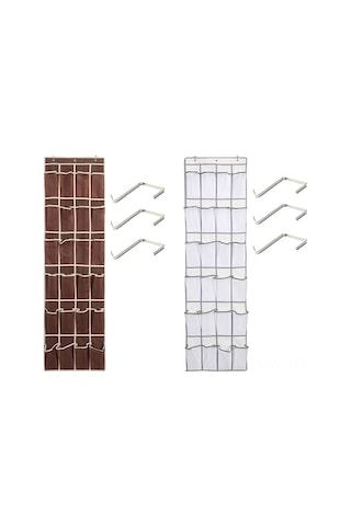 Moveevo 24 Bölmeli Kapı Arkası Organizer, Çok Amaçlı Depolama Çantası, Ayakkabı-kozmetik Stoku, Odalar Ve Dormitoriler İçin Beyaz Beyaz