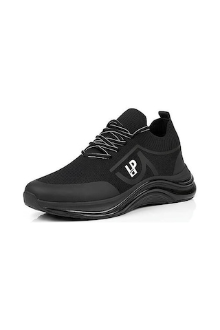 Daytex 1112 Erkek Siyah Triko Knit İthal Taban Sneaker Siyah