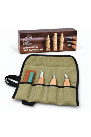 Beavercraft S15 Çip Oyma Ve Yontma Bıçağı Seti, 6 Parça