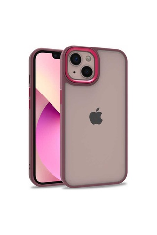 Apple Uyumlu iPhone 13 Kılıf Zore Flora Buton,Kenar Çevresi Renkli Kılıf