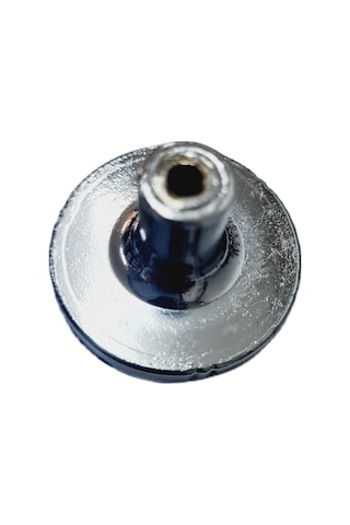 Porselen Düğme Kulp Metal Krom Çiçekli / 5 Adet Krom