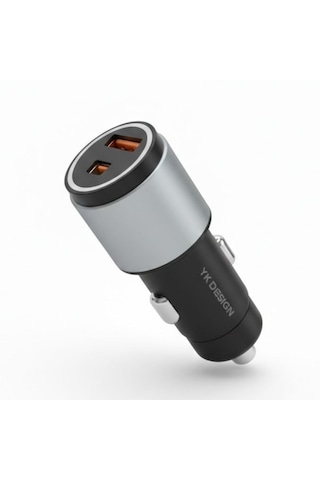 Lunaev Araç İçi Çakmaklığa Takılantype-c Ve Usb Girişli 2 Portlu Hızlı Şarj Adaptörü