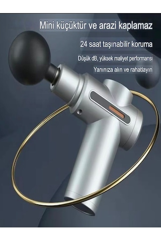 Amg017 Taşınabilir Sessiz Mini Masaj Aleti - 6 Hız Ayarlı, Lcd Ek Siyah