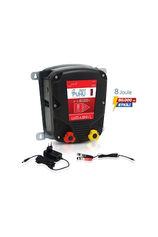 Puhu Güneş Enerjili Elektrikli Çit Cihazı 8 Joule 60w Panel + 12v/42ah Jel Akü