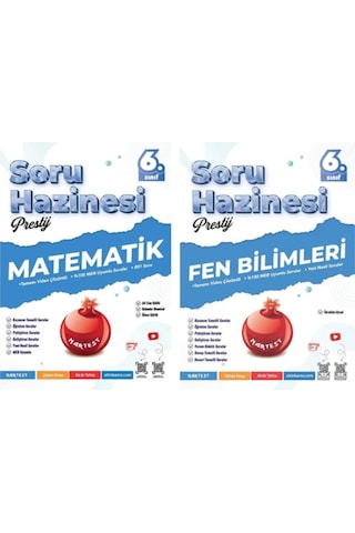 Nartest Yayınları 6. Sınıf Prestij Matematik Ve Fen Bilimleri Soru Hazinesi 2 Kitap