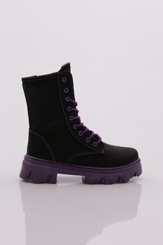 Dgn F2118 Çocuk Bot F2118-2427-R1619 Siyah - Lila