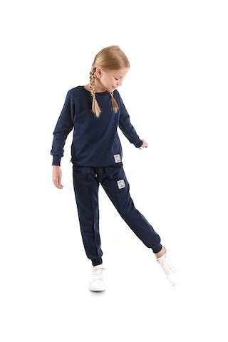 Ahengim Kız Çocuk Back To School Pamuklu Trend Eşofman Takımı Ak2529 Lacivert