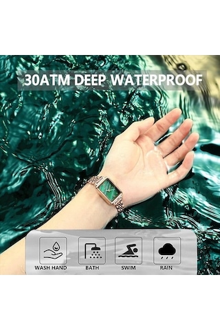 Novahub Yeşil Kadın Saatler Moda Lüks Kuvars Su Geçirmez Elbise Saati Bayanlar İçin Yeşil