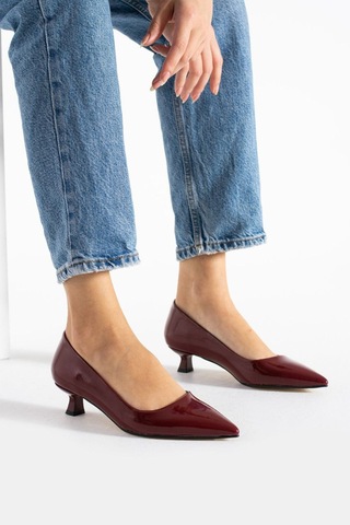 Lady Rugan Kadın Stiletto Topuklu Ayakkabı Bordo