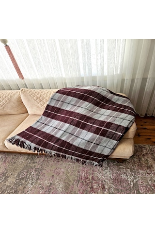 Çift Kişilik Pamuklu Battaniye 180 200 Cm 5042 Çok Renkli