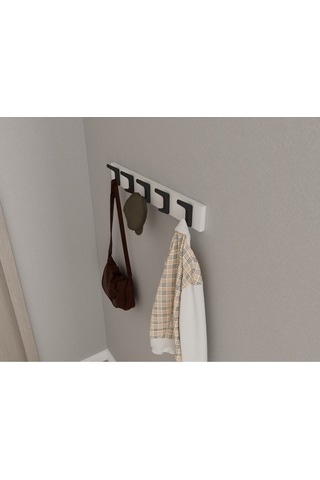 Hepsi3boyutlu Modern Duvar & Kapı Kanca Askılık - 5 Adet Siyah Kanca Askılık - Model No : 2 Siyah