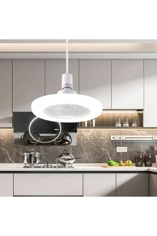 Trendooze Vantilatörü Tavan Suntek Sessiz Renk Modern Işık Çalışma 3 Qs Beyaz