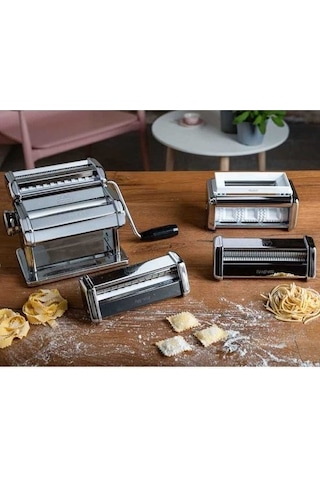 Marcato Multipast Set Makarna Ve Erişte Seti Gümüş