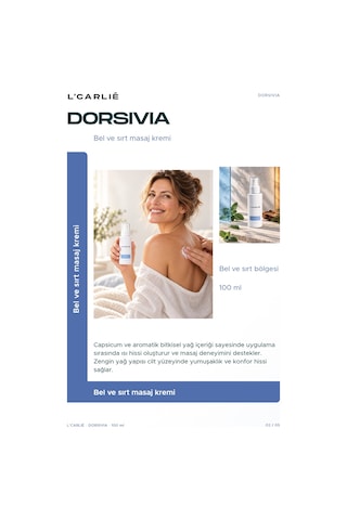 L'carlıe Dorsivia Isınma Etkili Masaj Kremi Bitkisel 100 Ml