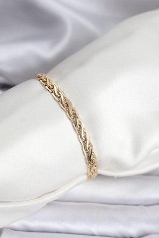 14k Gold Renk Kaplama Lazer Zincir Model Cm Kadın Bileklik Diğer