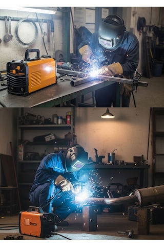 Pro Alman 200 Amper Çift Kartlı Hava Soğutmalı Invertec Compact Kaynak Makinesi Bakırsargı